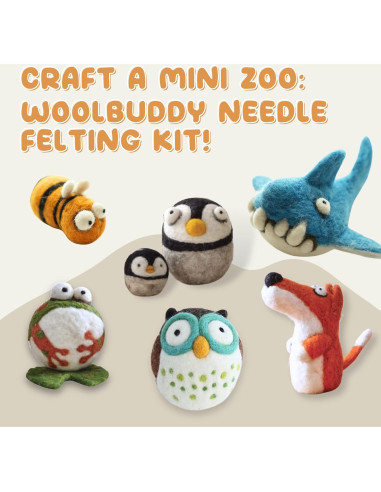 Kit de Fieltro de Aguja Woolbuddy para Principiantes - 16 Piezas