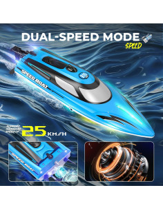 Barco RC BEZGAR HJ815 36cm 25 KMH Impermeable Azul 2