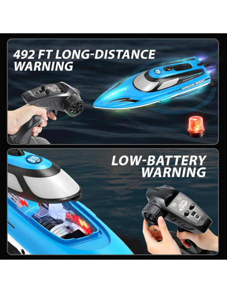 Barco RC BEZGAR HJ815 35,56 cm 25 KMH Azul para Niños y Adultos