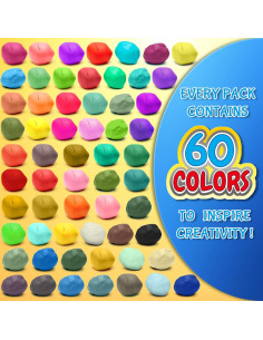 Arcilla Secada al Aire ESSENSON 60 Colores para Niños 2