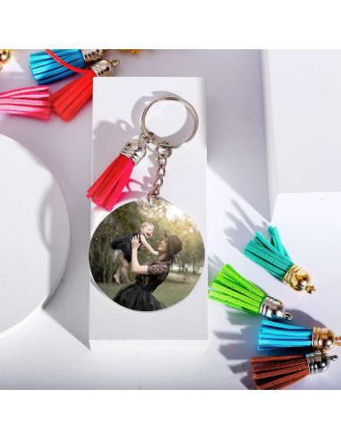 Kit de Llaveros Acrílicos en Blanco Lganze 120 pcs DIY