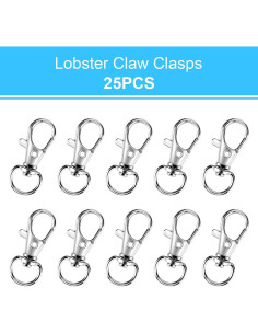 Kit 50PCS Cierres de Langosta y Anillos de Llave Rysent 2