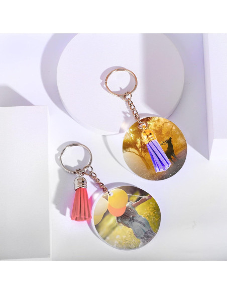 Kit de Llaveros Acrílicos en Blanco Lganze 120 pcs DIY