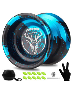Yo-Yo Profesional FETESNICE LY001 Metal Negro-Azul