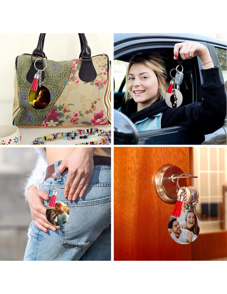 Kit de Llaveros Acrílicos en Blanco Lganze 120 pcs DIY