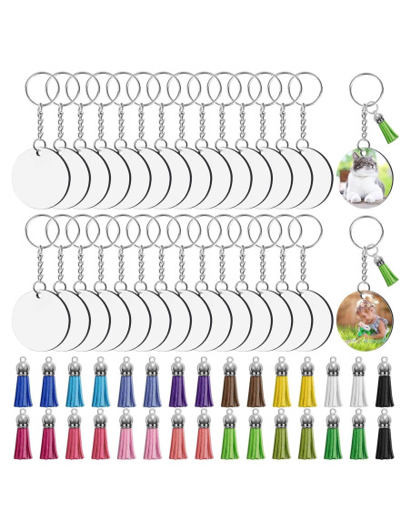 Conjunto de 120 Blanks para Llaveros Modacraft 5 cm Sublimación