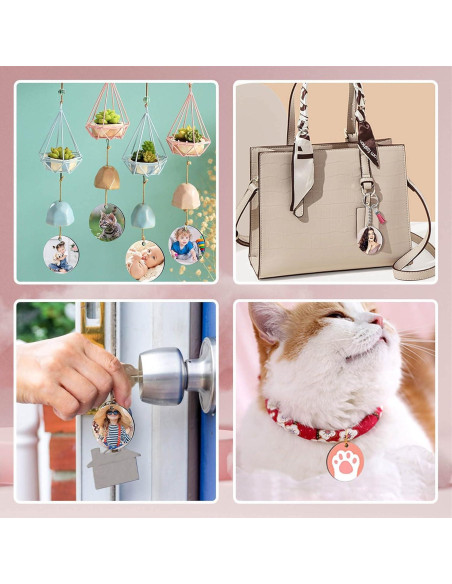 Conjunto de 120 Blanks para Llaveros Modacraft 5 cm Sublimación