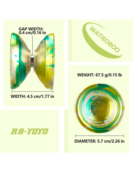 Yo-yo Profesional WATIEOBOO R8 Metal para Principiantes