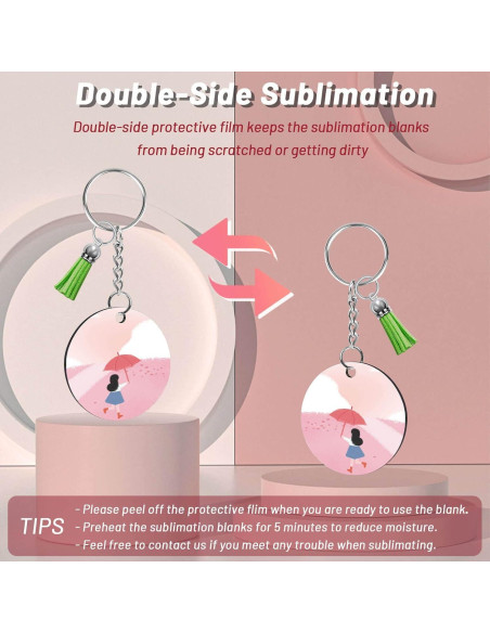 Conjunto de 120 Blanks para Llaveros Modacraft 5 cm Sublimación