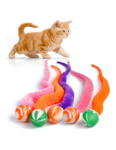Juguete para Gatos SHENGSEN - 5 Pelotas Rebotadoras Coloridas