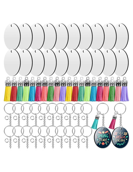 Kit de Llaveros de Sublimación Cruzix 80 PCS Redondos 5.08 cm