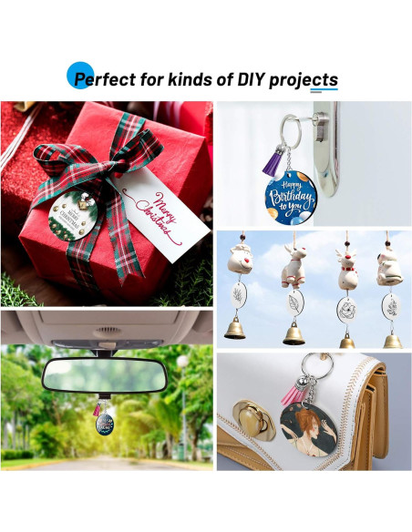 Kit de Llaveros de Sublimación Cruzix 80 PCS Redondos 5.08 cm