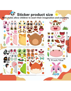 27 Stickers de Animales DUJAA para Niños - Creatividad Divertida 2