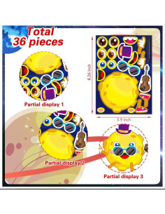 Stickers Espaciales DUJAA 24 Hojas para Niños Creativos 2