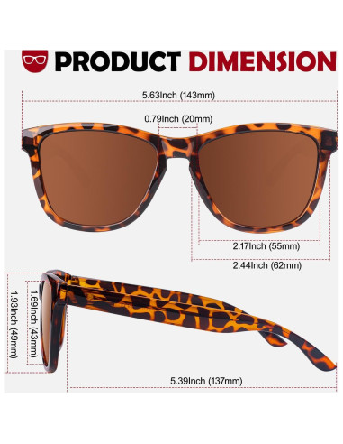 Gafas de sol polarizadas LINVO HD UV400 para hombres y mujeres