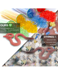 Conjunto Ciclo de Vida de Lombriz LC JoyCre 4 Figuras Educativas 2