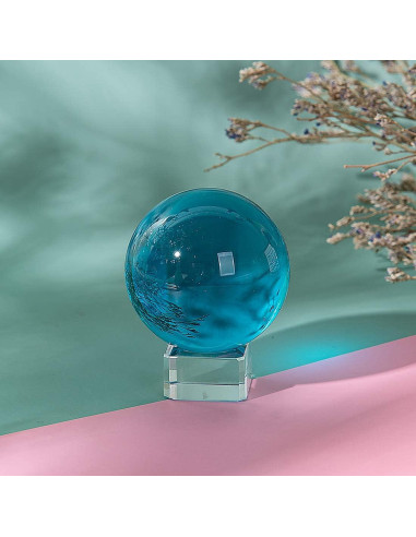 Bola de Cristal K9 50mm Longwin con Soporte Gratis Azul