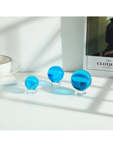 Bola de Cristal K9 50mm Longwin con Soporte Gratis Azul