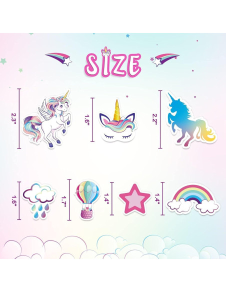 Adornos para Cupcakes Unicornio WERNNSAI 35 Piezas
