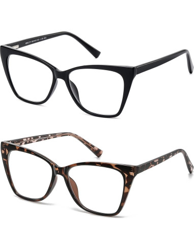 Gafas de lectura LKEYE ojo de gato 2.5D paquete de 2