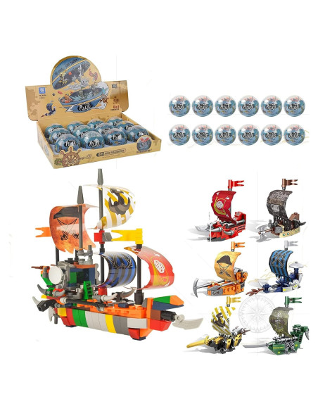 12 Huevos de Pascua JGM con Juguetes de Barco 6 en 1