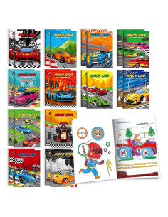 BenLouis 24 Libros de Colorear Autos de Carreras para Niños