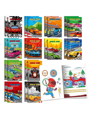 BenLouis 24 Libros de Colorear Autos de Carreras para Niños