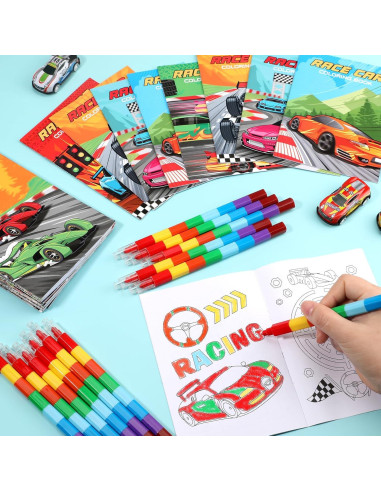 BenLouis 24 Libros de Colorear Autos de Carreras para Niños