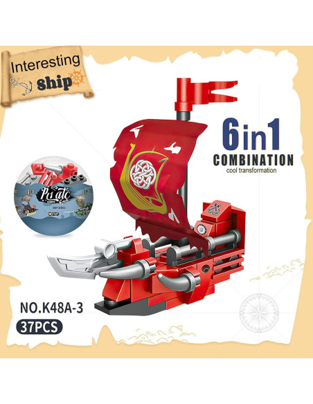 12 Huevos de Pascua JGM con Juguetes de Barco 6 en 1