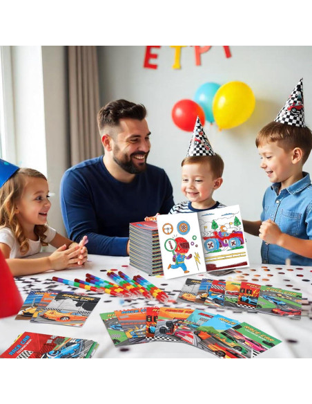 BenLouis 24 Libros de Colorear Autos de Carreras para Niños