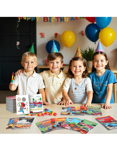 BenLouis 24 Libros de Colorear Autos de Carreras para Niños