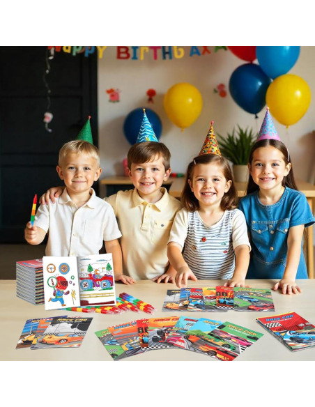 BenLouis 24 Libros de Colorear Autos de Carreras para Niños