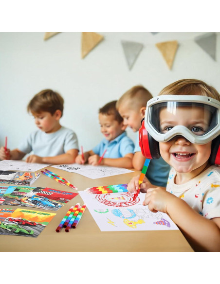 BenLouis 24 Libros de Colorear Autos de Carreras para Niños