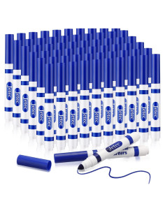 Marcadores Lavables Janlaugh 60 Pcs Punta Cónica Azul