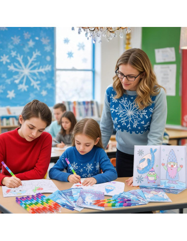 BenLouis 24 Libros de Colorear Congelados para Niños