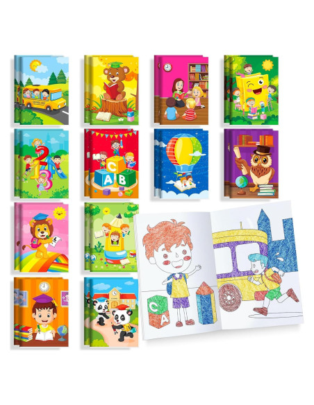 BenLouis 24 Libros de Colorear Mini para Niños 4-16 Años