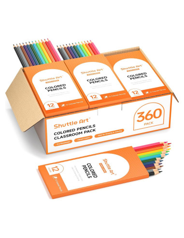 Lápices de Colores Shuttle Art 360 Piezas Multicolor