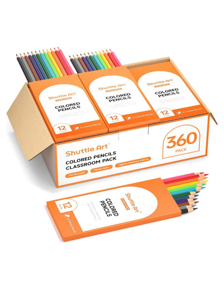 Lápices de Colores Shuttle Art 360 Piezas Multicolor