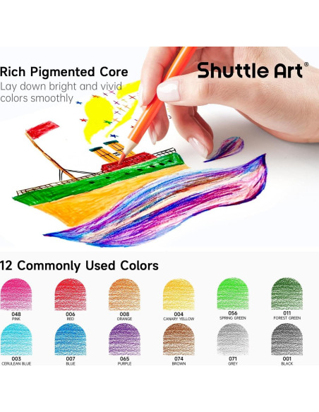 Lápices de Colores Shuttle Art 360 Piezas Multicolor