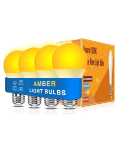 Bombillas LED Ámbar Neporal 4PK 9W Luz Suave 1800K