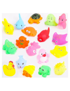 Juego de 18 Juguetes de Baño Manmel Animales Marinos