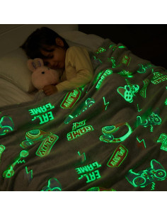 Manta que Brilla en la Oscuridad Inhand 127x152 cm Gris 2