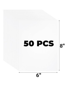 Hojas de Plástico Retráctil Goaste 50 Unidades 20.32x15.24 cm 2