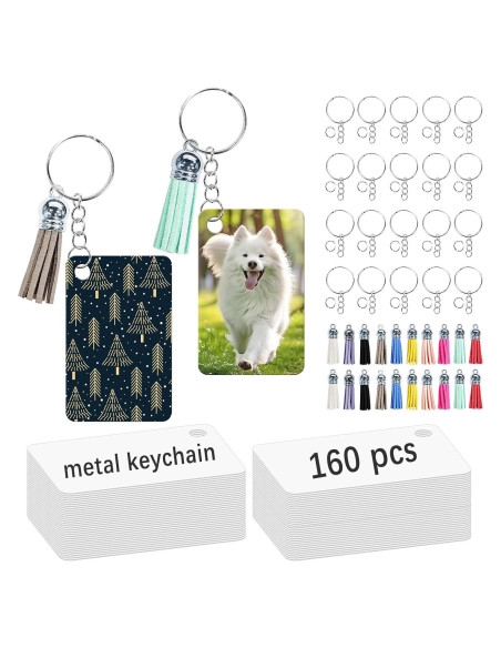 160 Llaveros de Metal para Sublimación Doble Cara GEKIXUTP