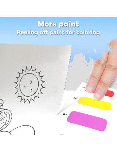 Libro para Pintar con Agua YMluky - Transporte - 20 Páginas