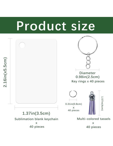 160 Llaveros de Metal para Sublimación Doble Cara GEKIXUTP