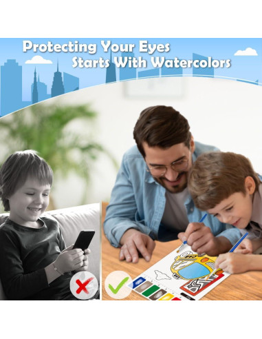 Libro para Pintar con Agua YMluky - Transporte - 20 Páginas