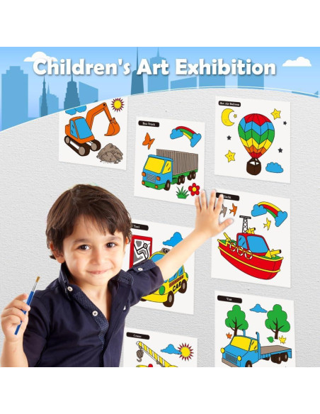 Libro para Pintar con Agua YMluky - Transporte - 20 Páginas