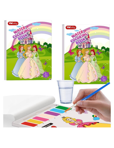 Conjunto de Pintura Acuarela YMluky 20 Páginas para Niños