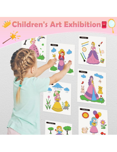 Libro para Pintar con Agua Princesa YMluky 20 Páginas